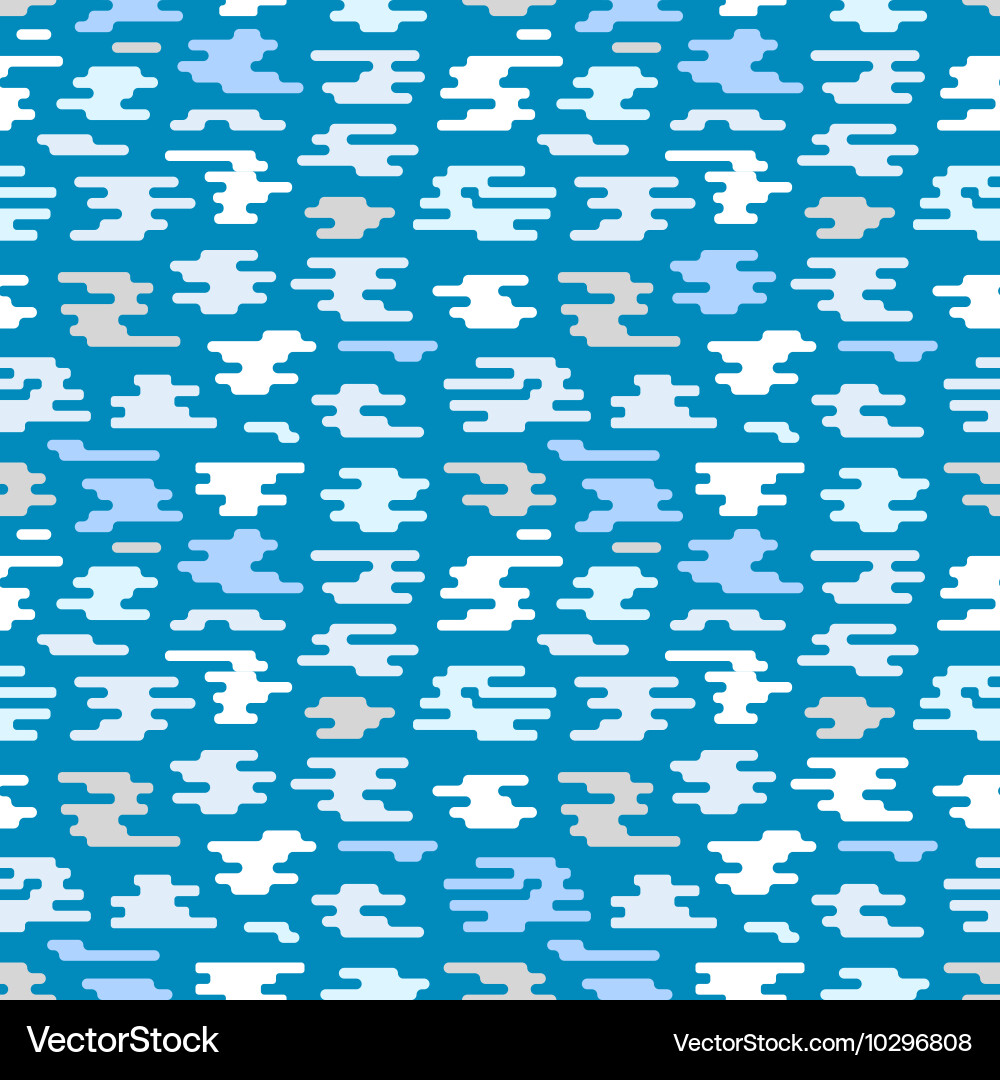 Abstract seamless pattern of different clouds flat vector image