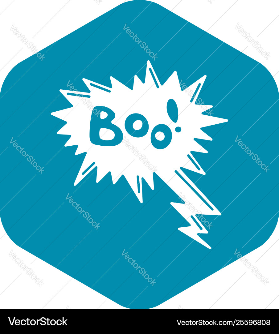 Boo Sprache Blase Ikone einfach Stil Boo Sprache Blase Ikone einfach Stil vektorbild