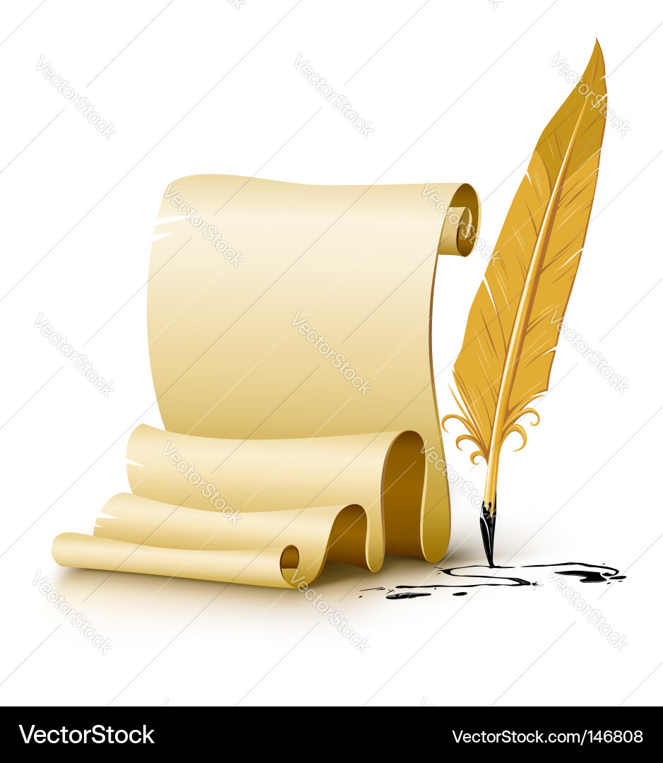 Feather pen Royalty Free Vector Image - VectorStock