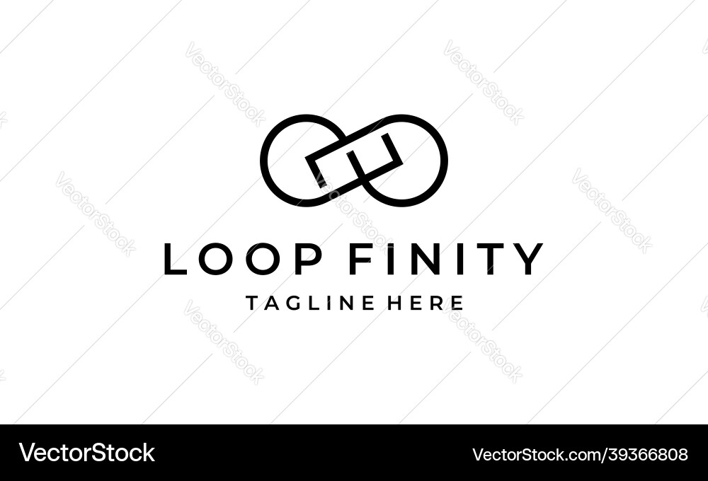 Infinity with initial letter lf fl logo design Vector Image