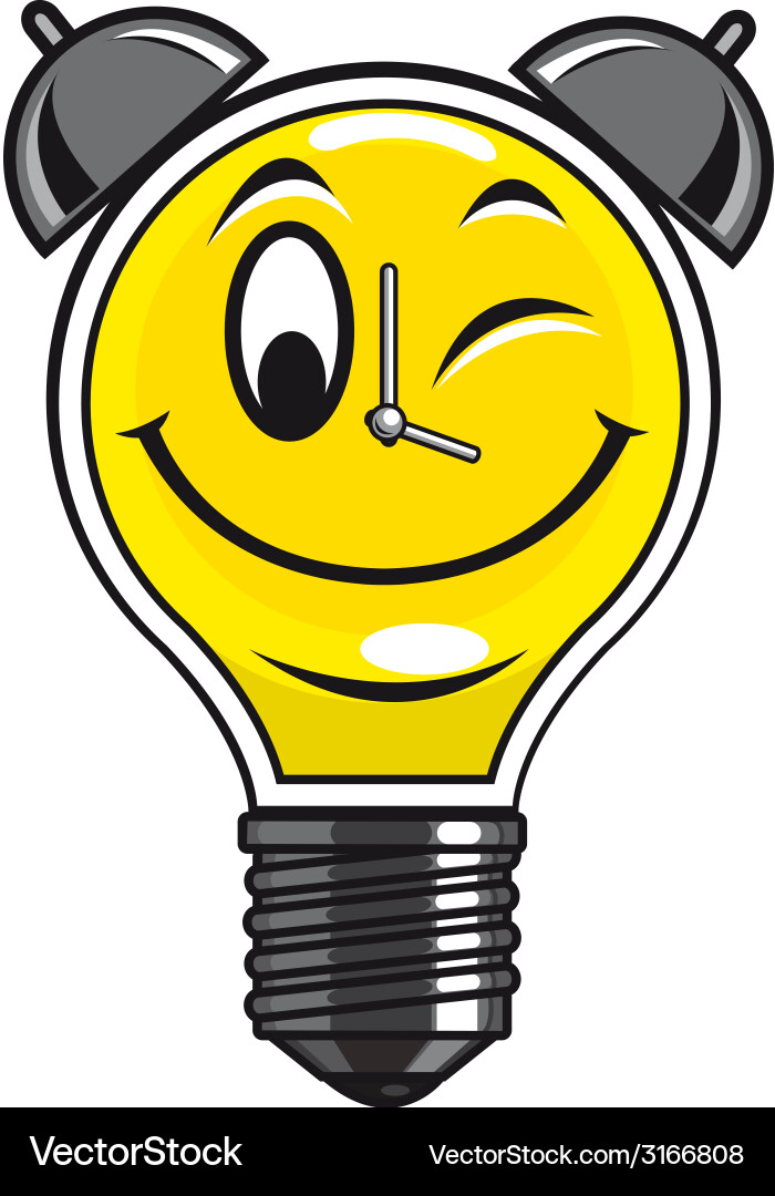 Lamp bulb with timer Vector Image