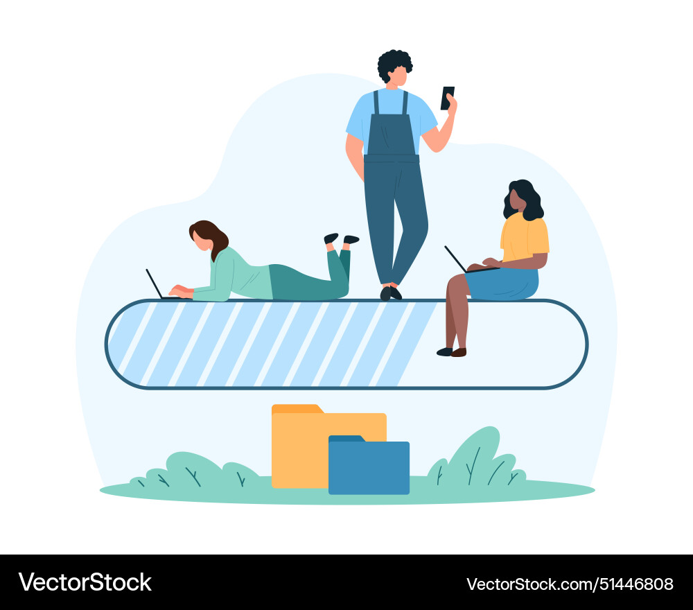 Progress loading bar digital indicator tiny Progress loading bar digital indicator tiny vector image