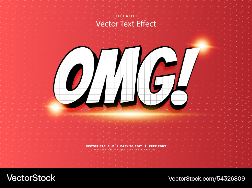 3d text effect editable vector image
