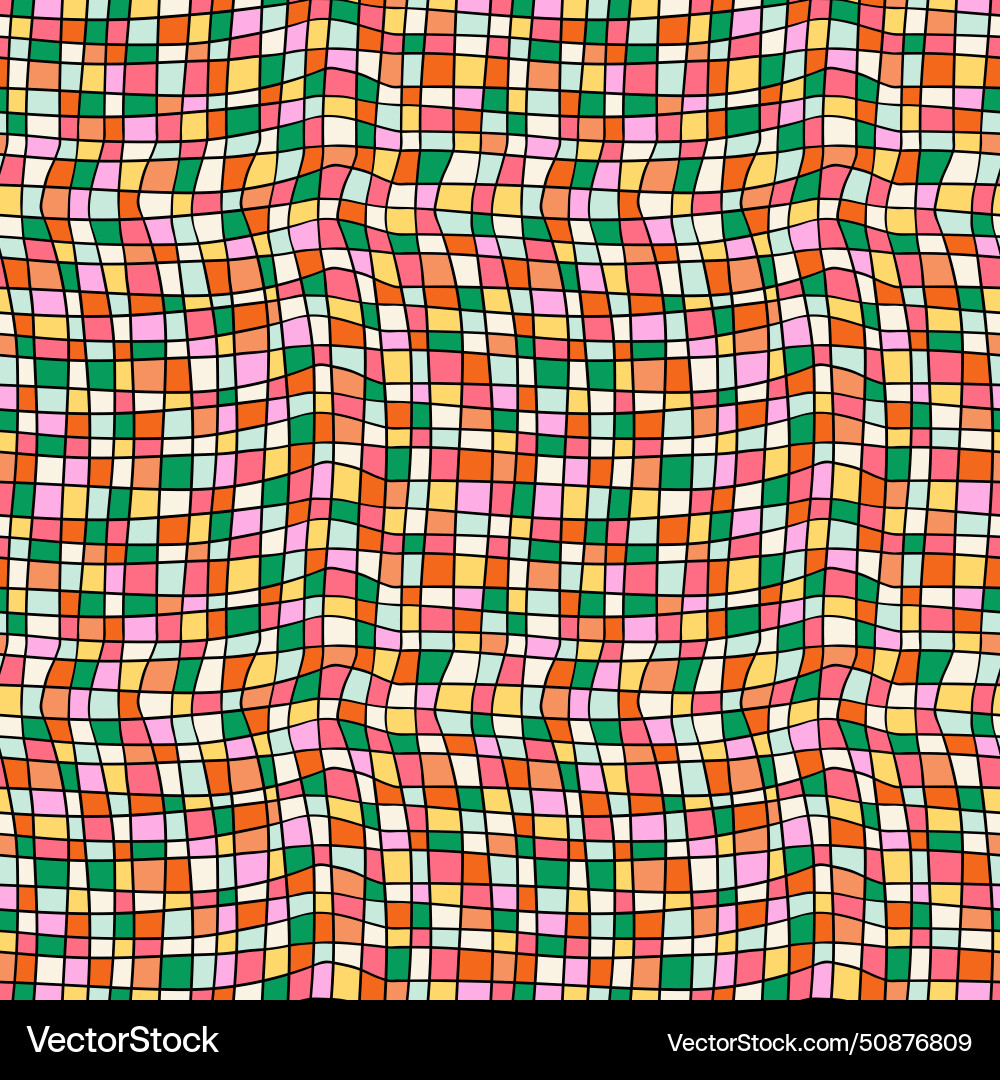 Abstract mosaic pattern with 3d effect Vector Image