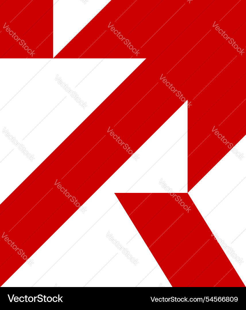 Abstract red arrow pointing up vector image