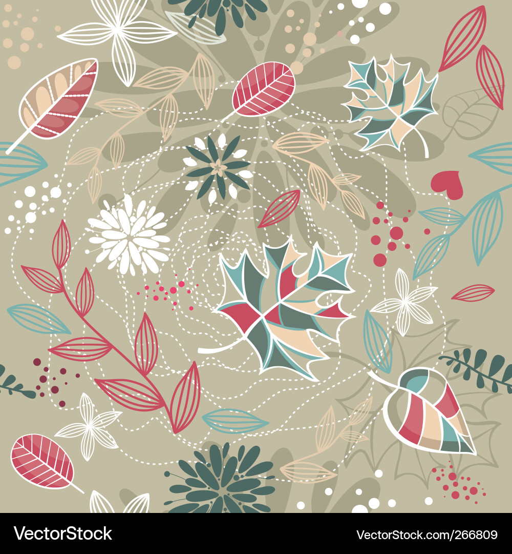 Autumn Leaf Seamless Pattern Royalty Free Vector Image