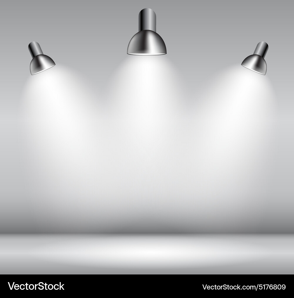 Background with lighting lamp empty space Vector Image