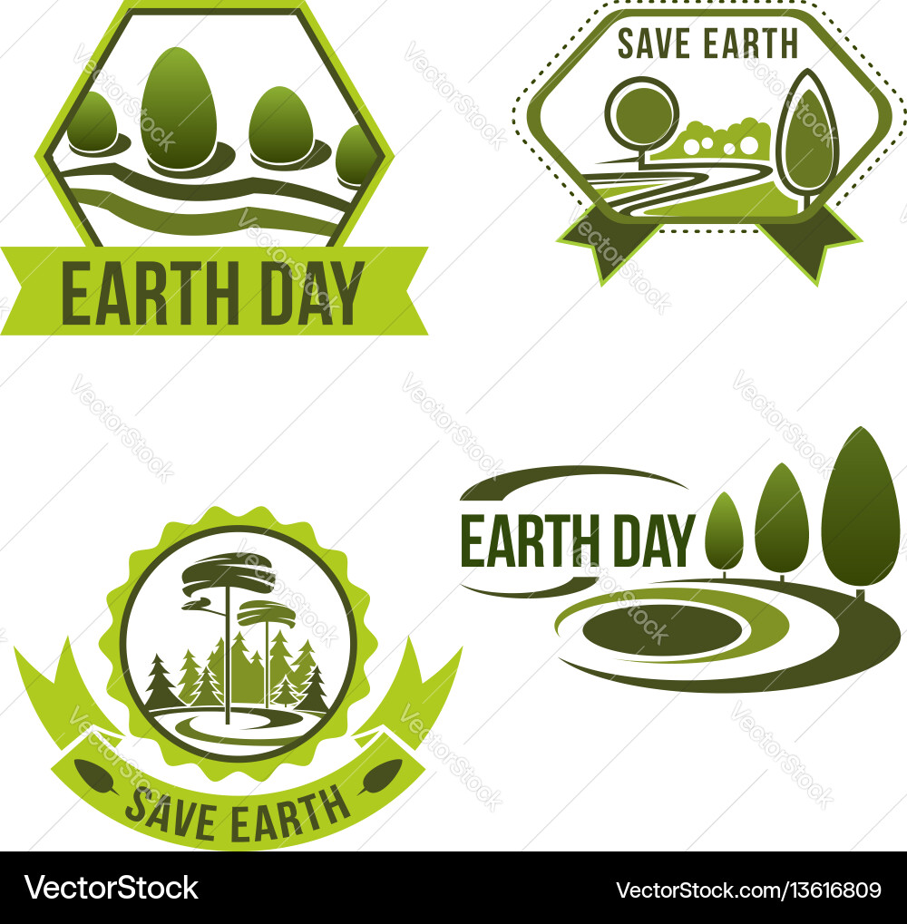 Icons set for earth day or ecology company Icons set for earth day or ecology company vector image