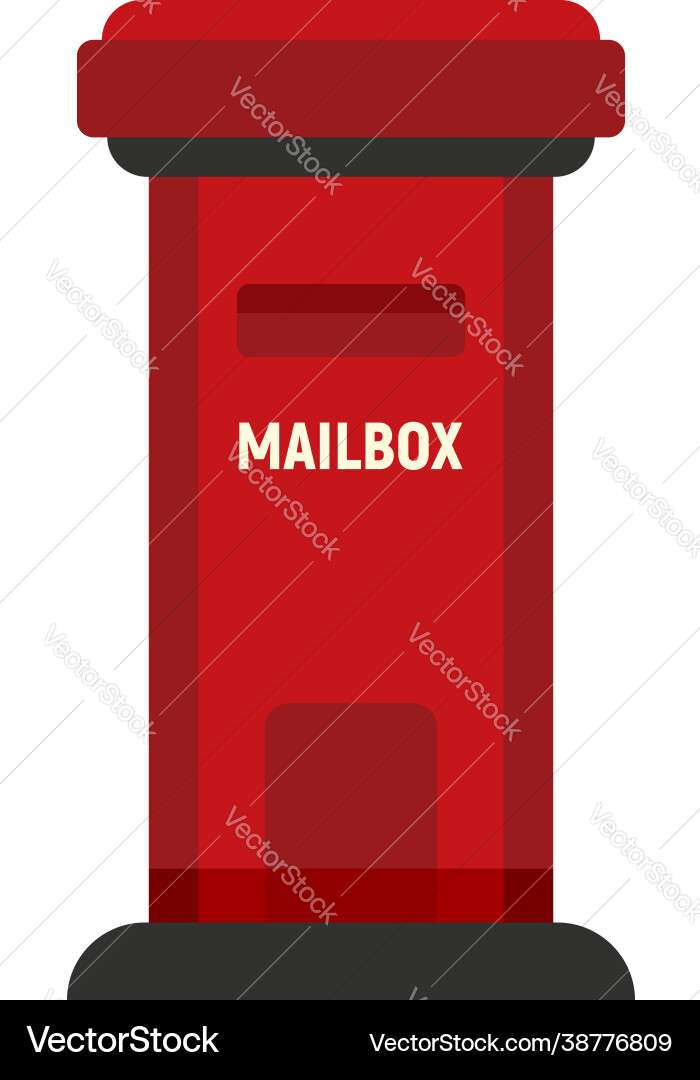 Mailbox container icon flat isolated Mailbox container icon flat isolated vector image