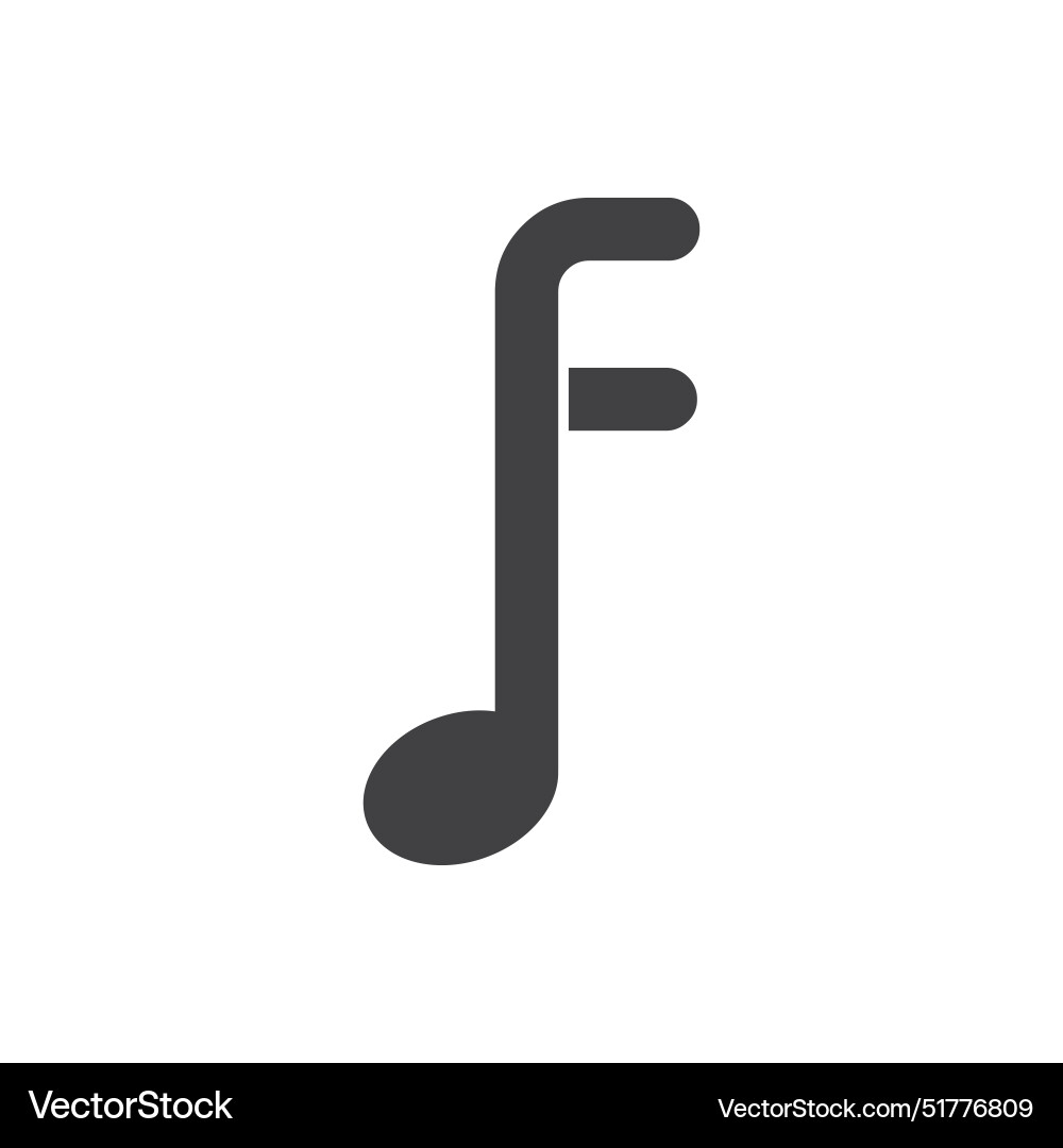 Note music with initial letter Vector Image