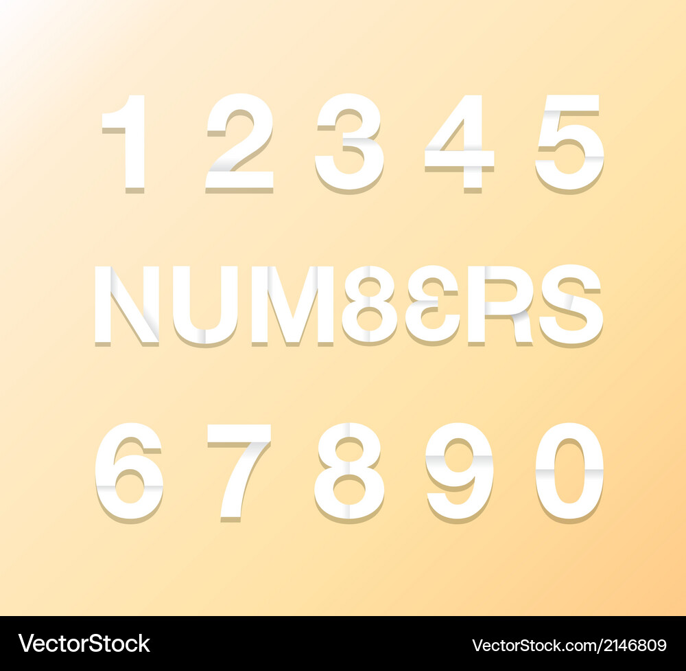 Paper Numbers Text Vector Image