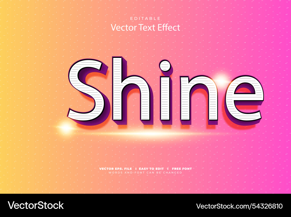 3d text effect editable 3d text effect editable vector image