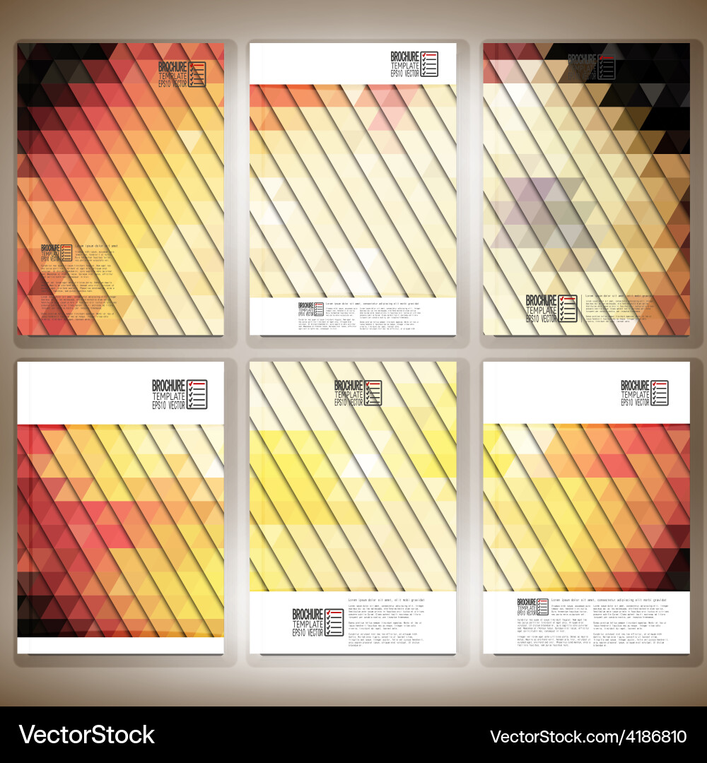 Abstract colored backgrounds triangle design vector image