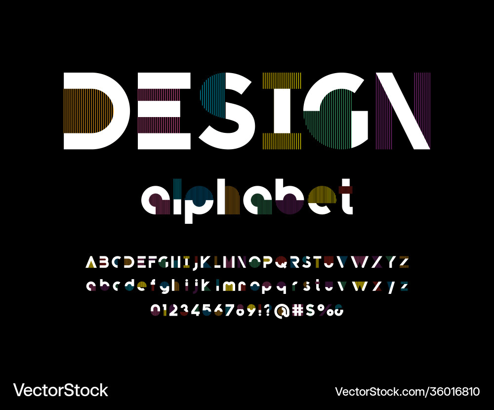 Abstract font vector image