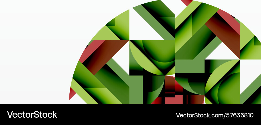 Abstract geometric shapes form partial circle Abstract geometric shapes form partial circle vector image