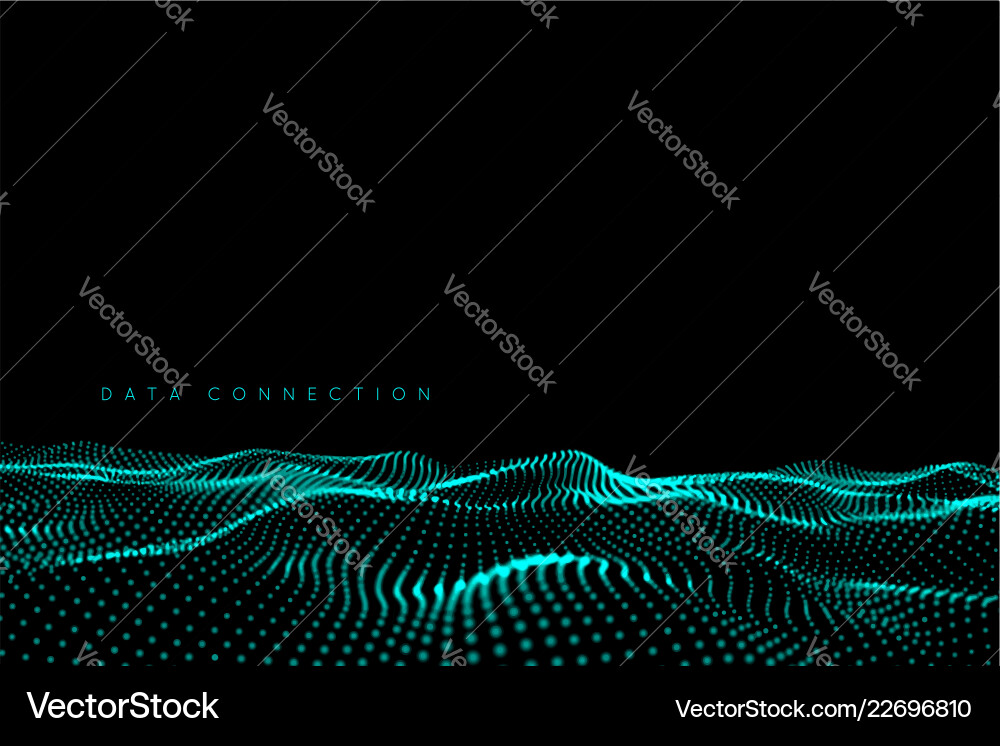 Dynamic Wave Connection Background vector image