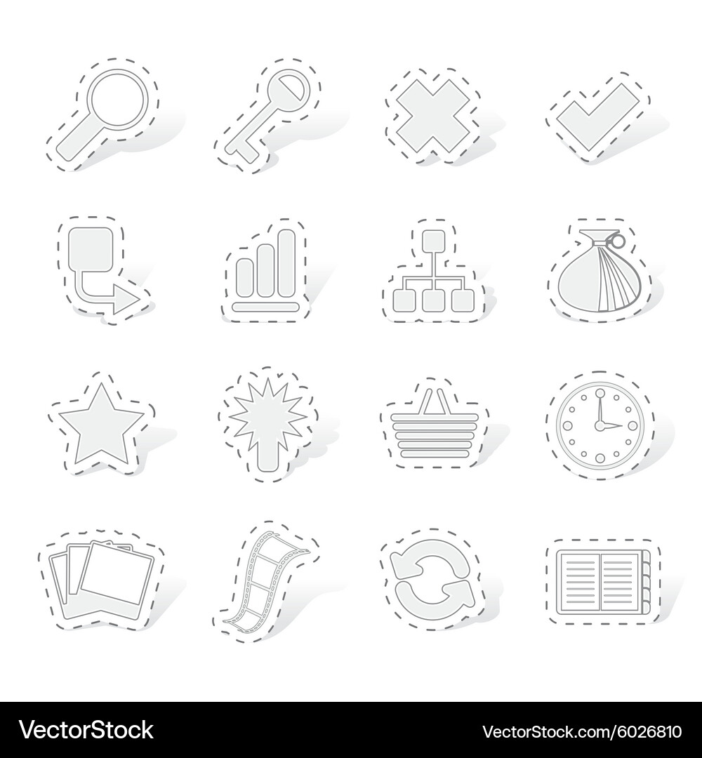Internet and web site icons Vector Image