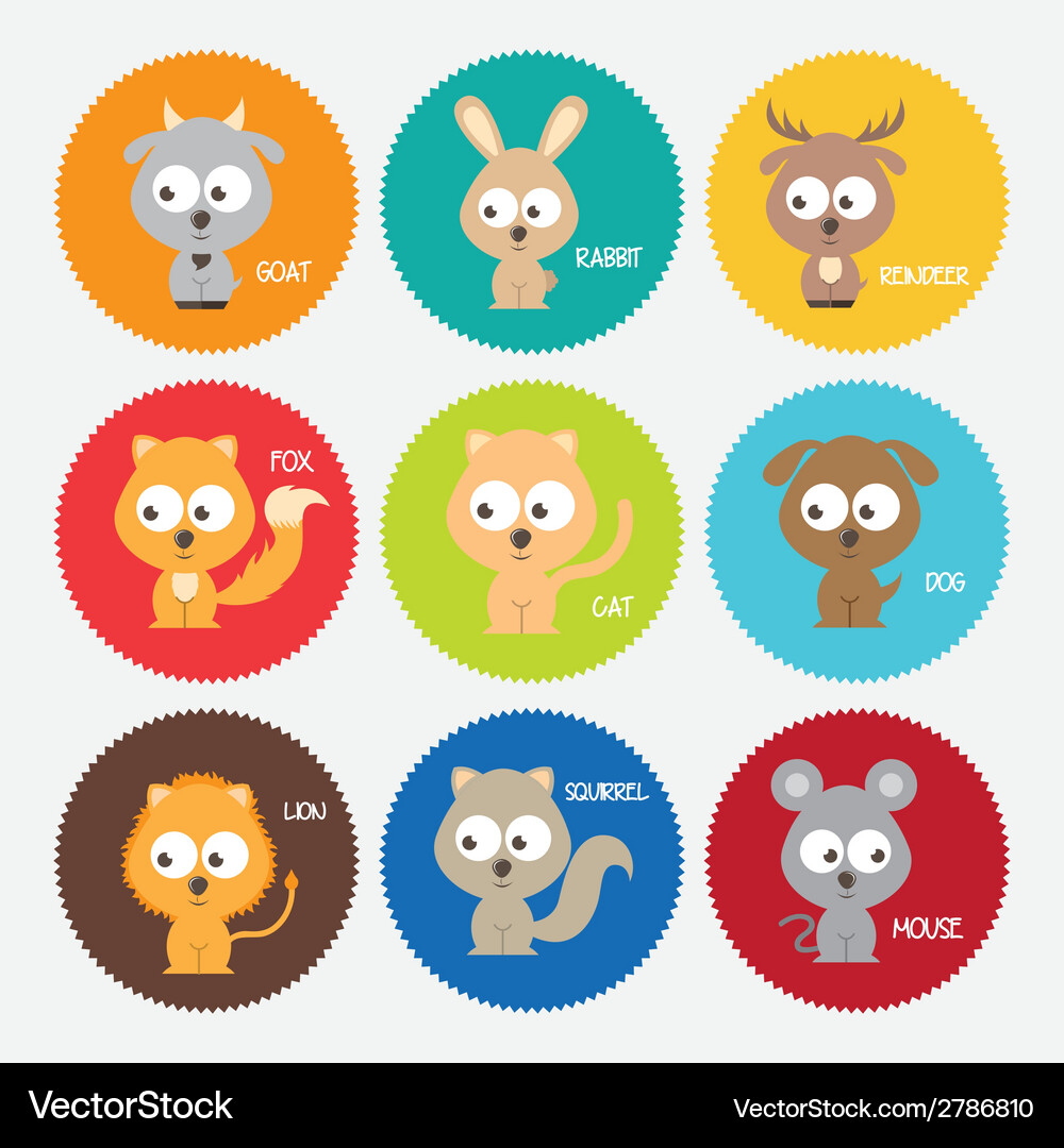 Süße Pet Illustrationen Vektorbild