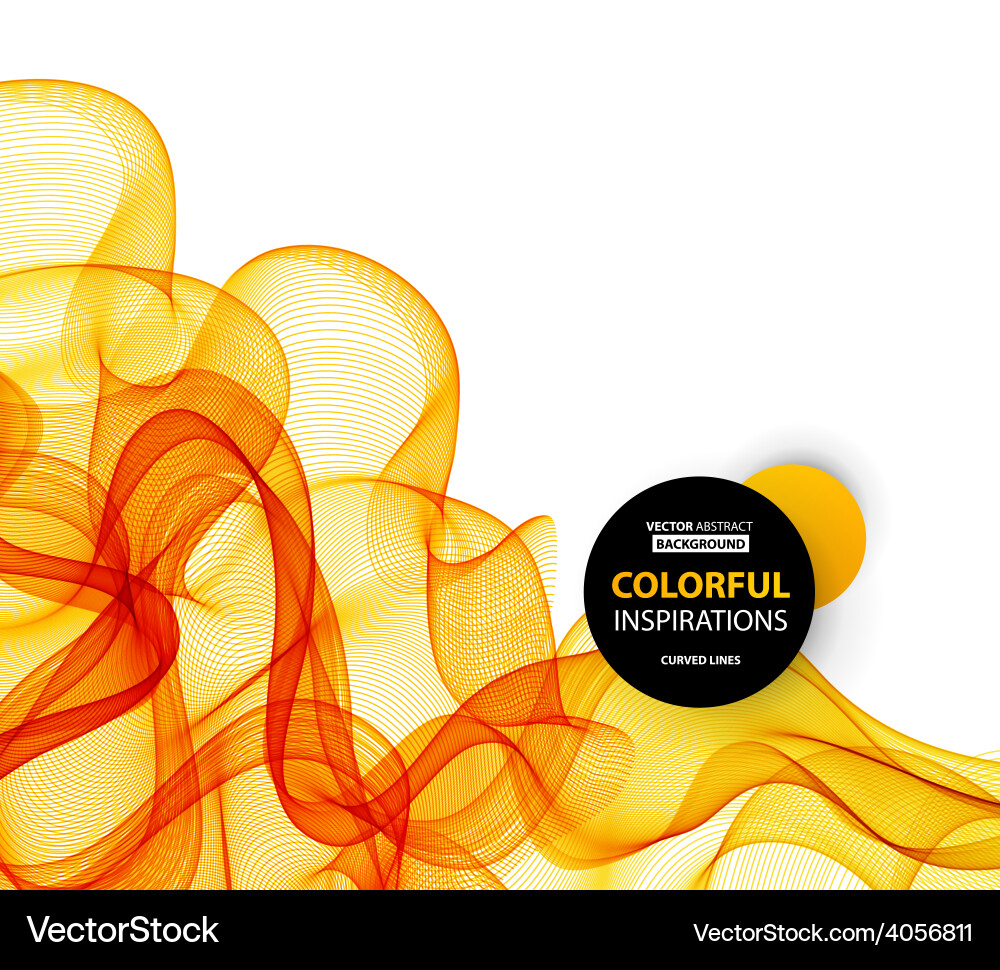 Abstract curved lines background template Vector Image