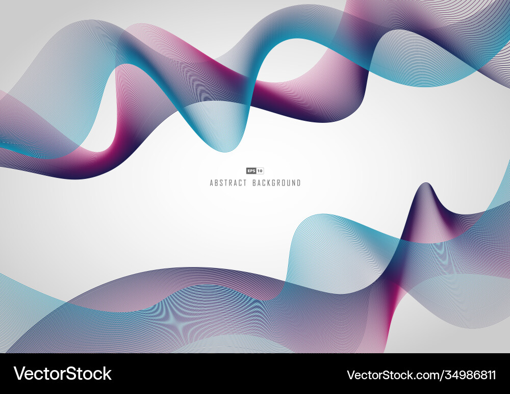 Abstrakte Linie Tech Muster wavy violet Vektorbild