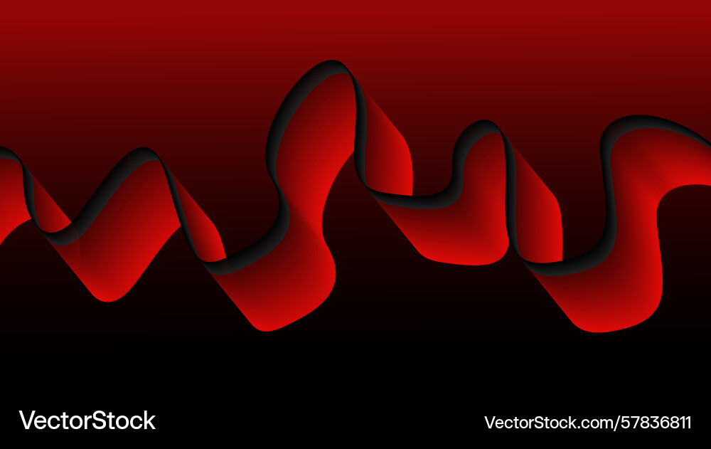 Blend flowing curved smooth background red color Vector Image
