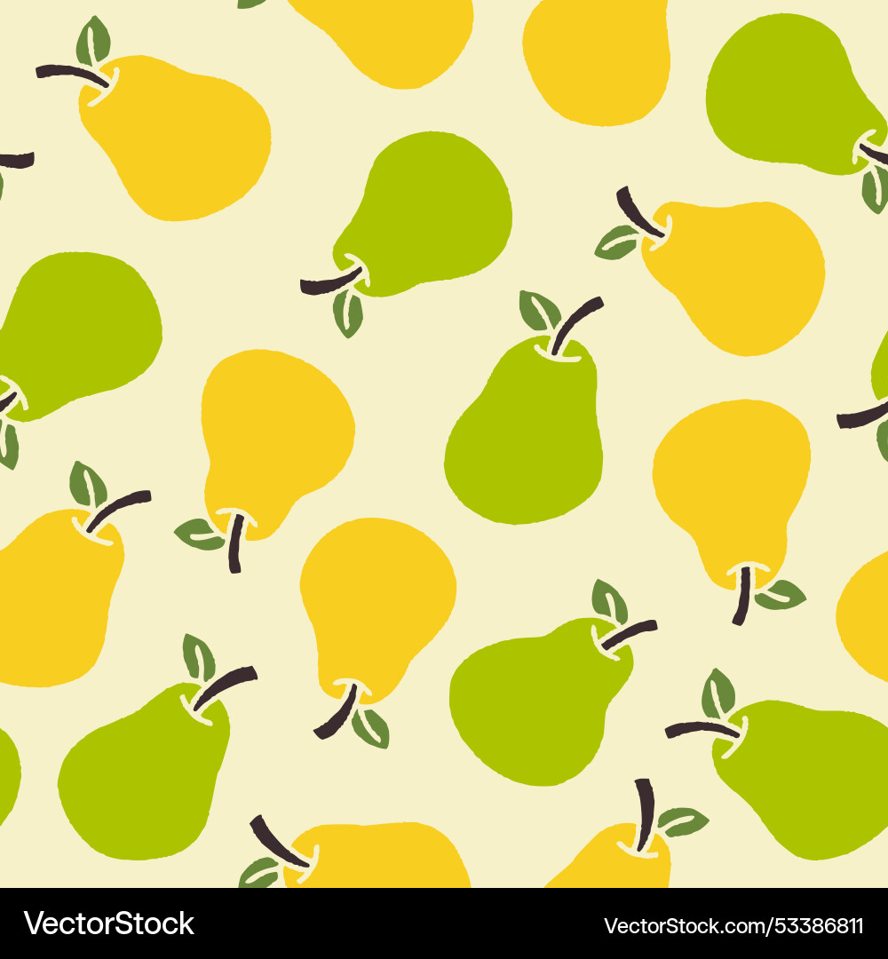 Bunch of pear seamless pattern design Bunch of pear seamless pattern design vector image