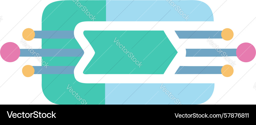 Digital data flow network design generative ai Vector Image