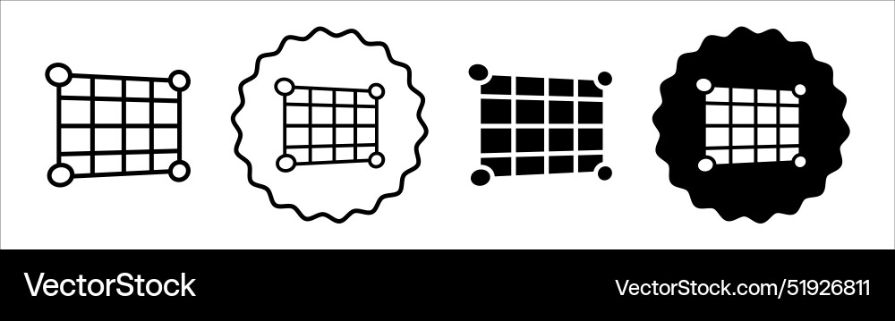 Distort icon symbol set collection simple Vector Image