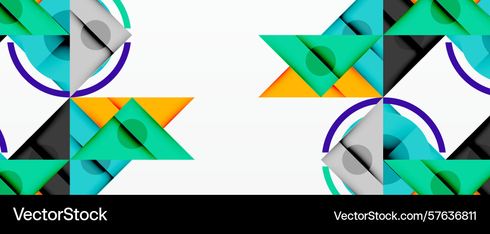 Geometric pattern features triangles circles Vector Image