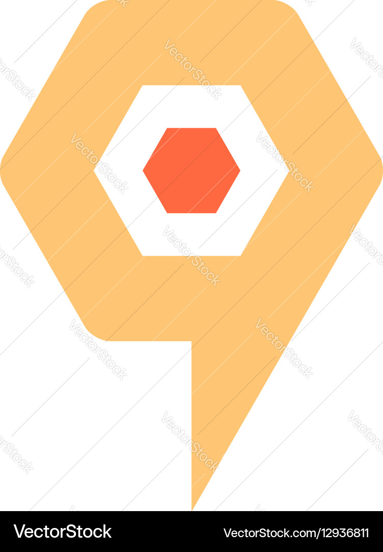Map pin sign location icon marker point button Vector Image
