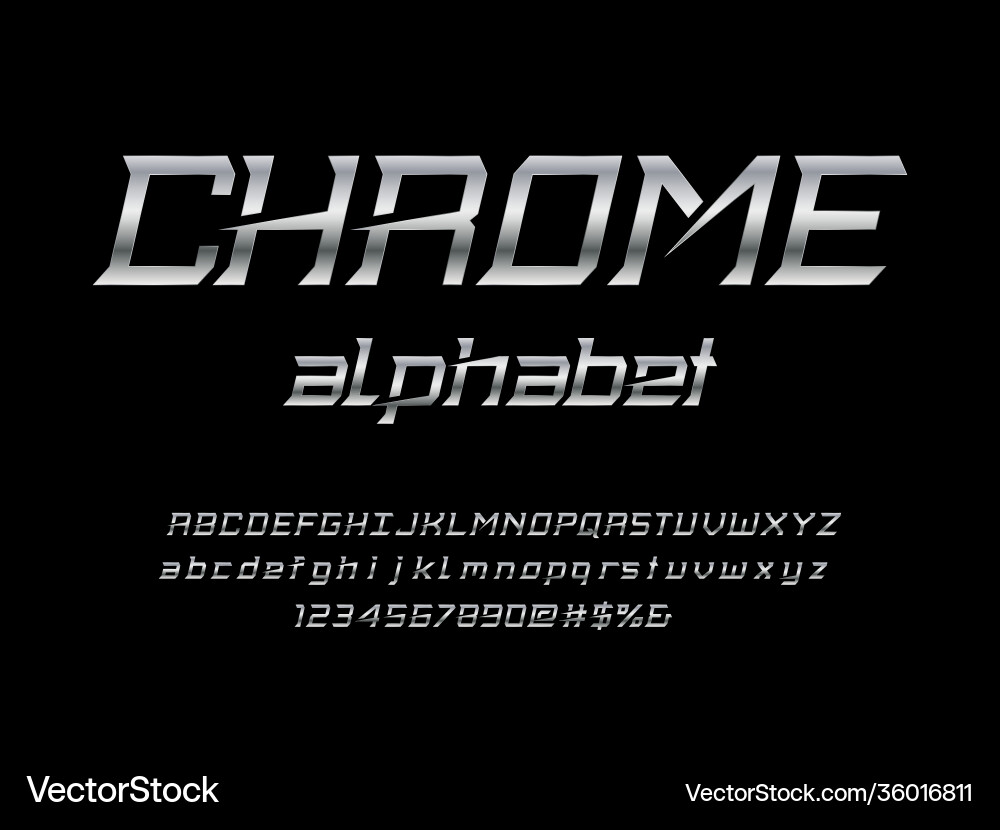 Modern display font vector image