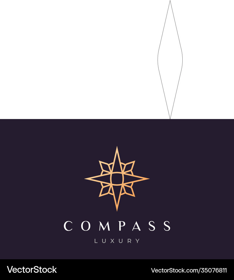 Simple compass logo concept with modern Simple compass logo concept with modern vector image