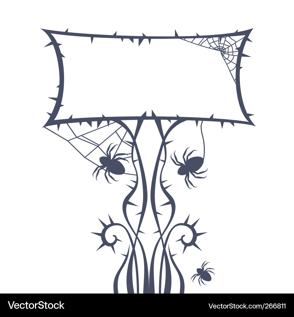 Spooky Spiderweb Frame Vector Image