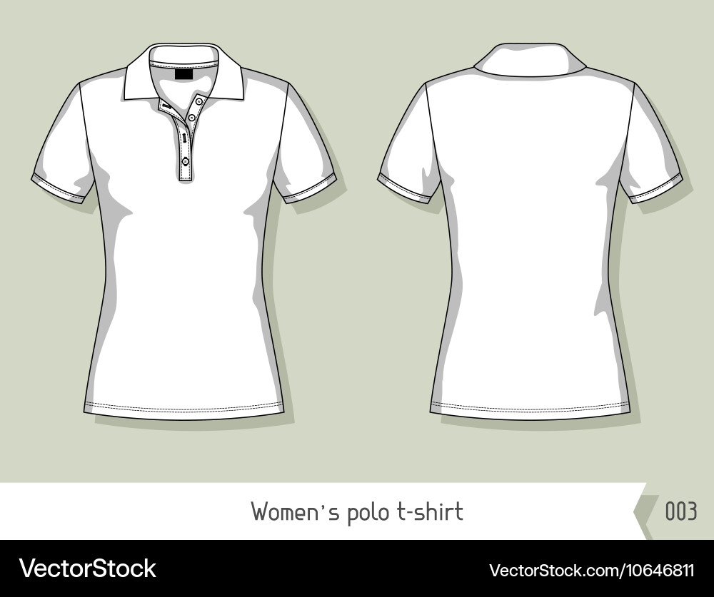 Women's Polo Shirt Template Vector Image