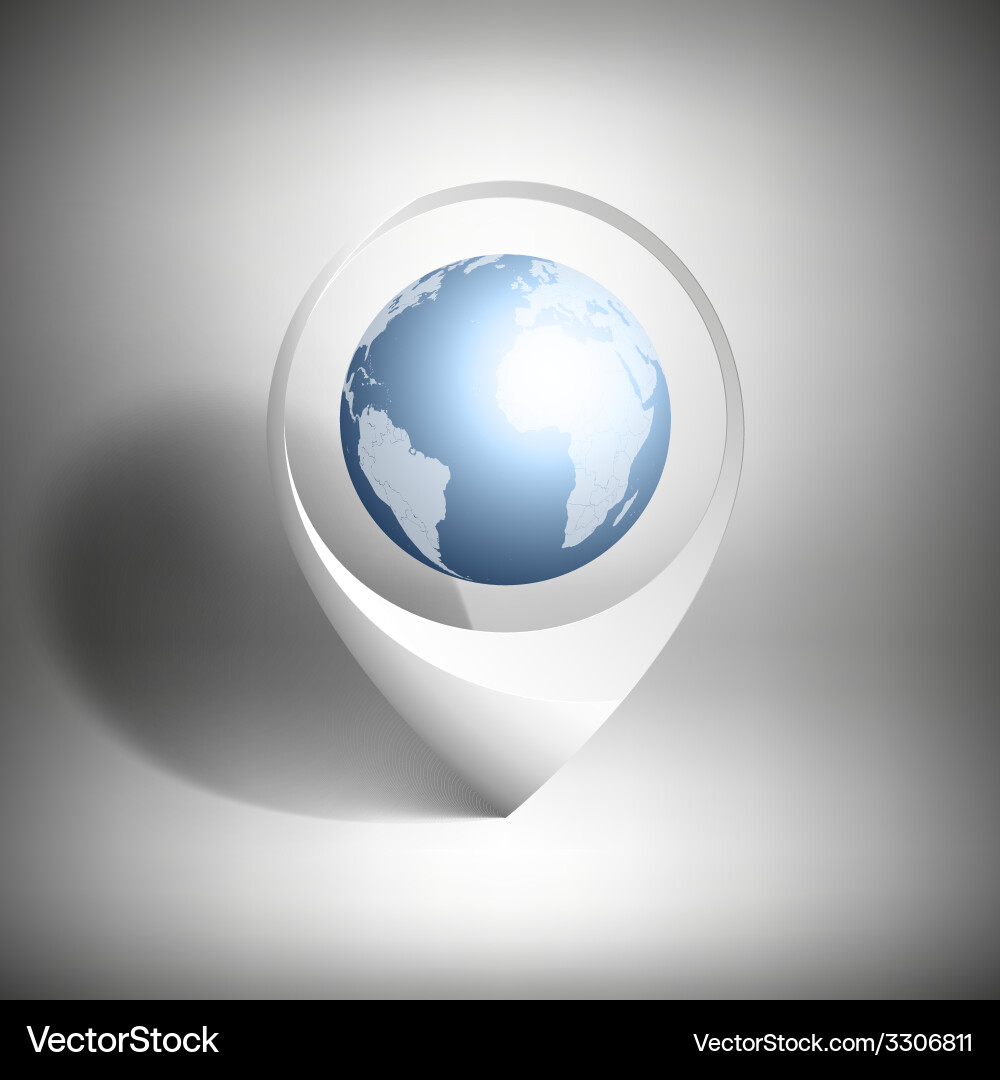 World Pointer Icon vector image