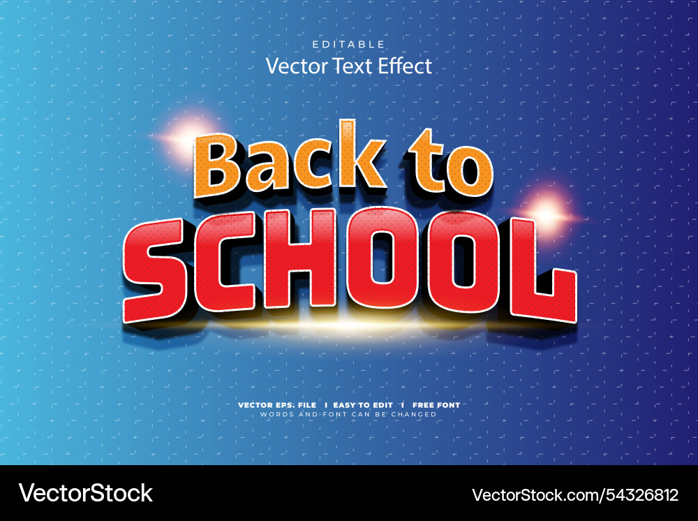 3d text effect editable 3d text effect editable vector image
