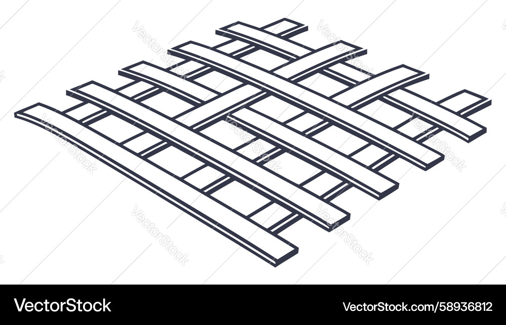 Abstract isometric grid structure pattern design Vector Image