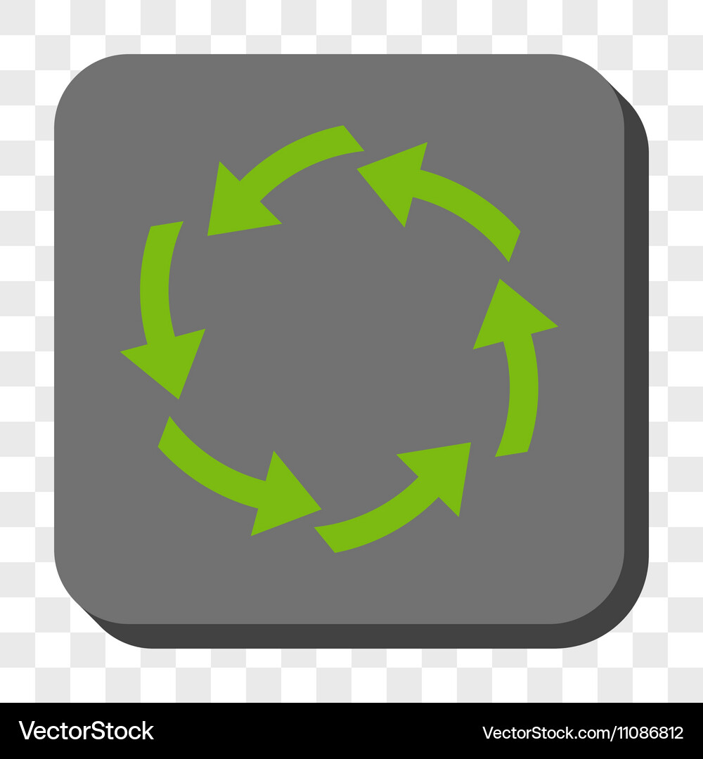 Circulation rounded square button Vector Image