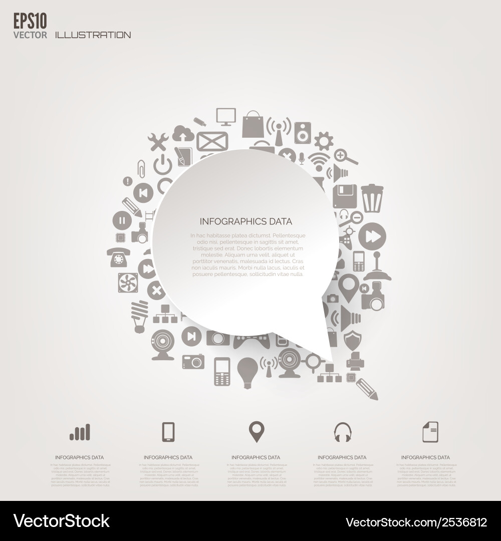 Cloud Computing & Web Icons Background vector image