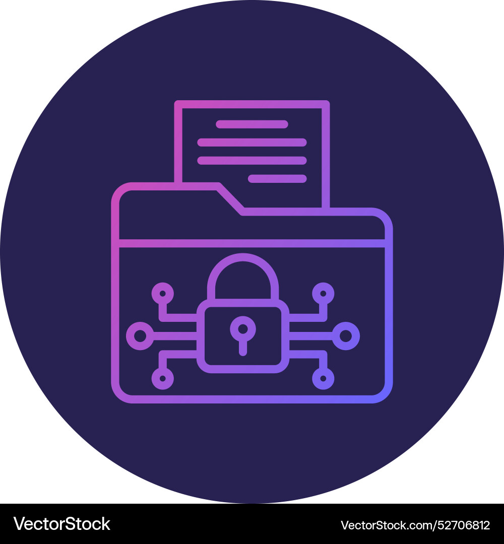 Data encryption icon vector image