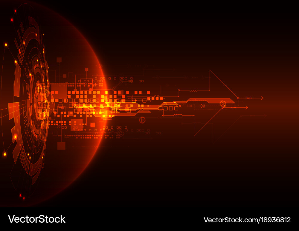 Digital Network Technology Background Vector Image