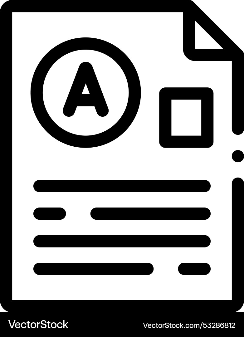 Exam icon thin linear style design isolated Exam icon thin linear style design isolated vector image