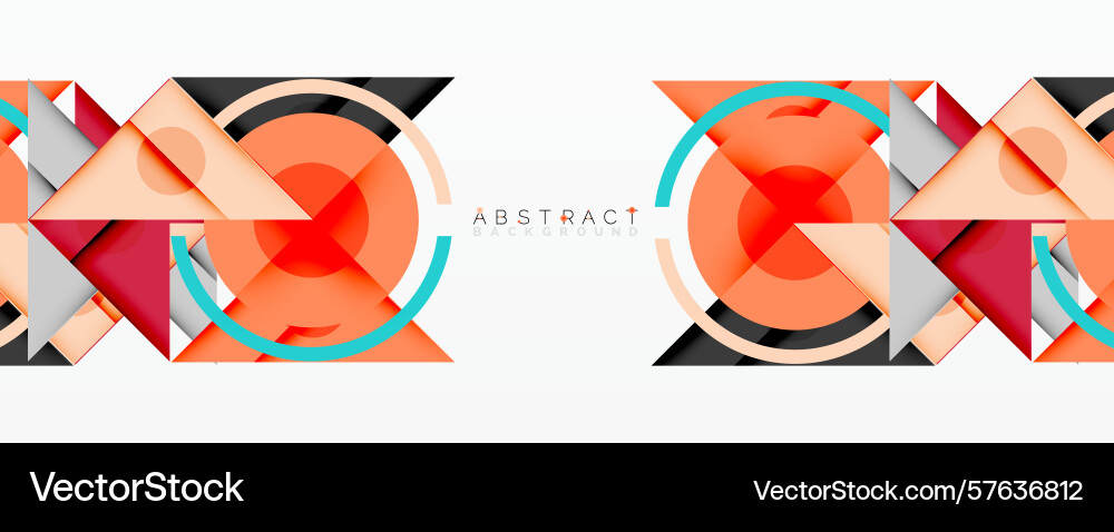 Geometric shapes overlap creating dynamic Geometric shapes overlap creating dynamic Vector Image