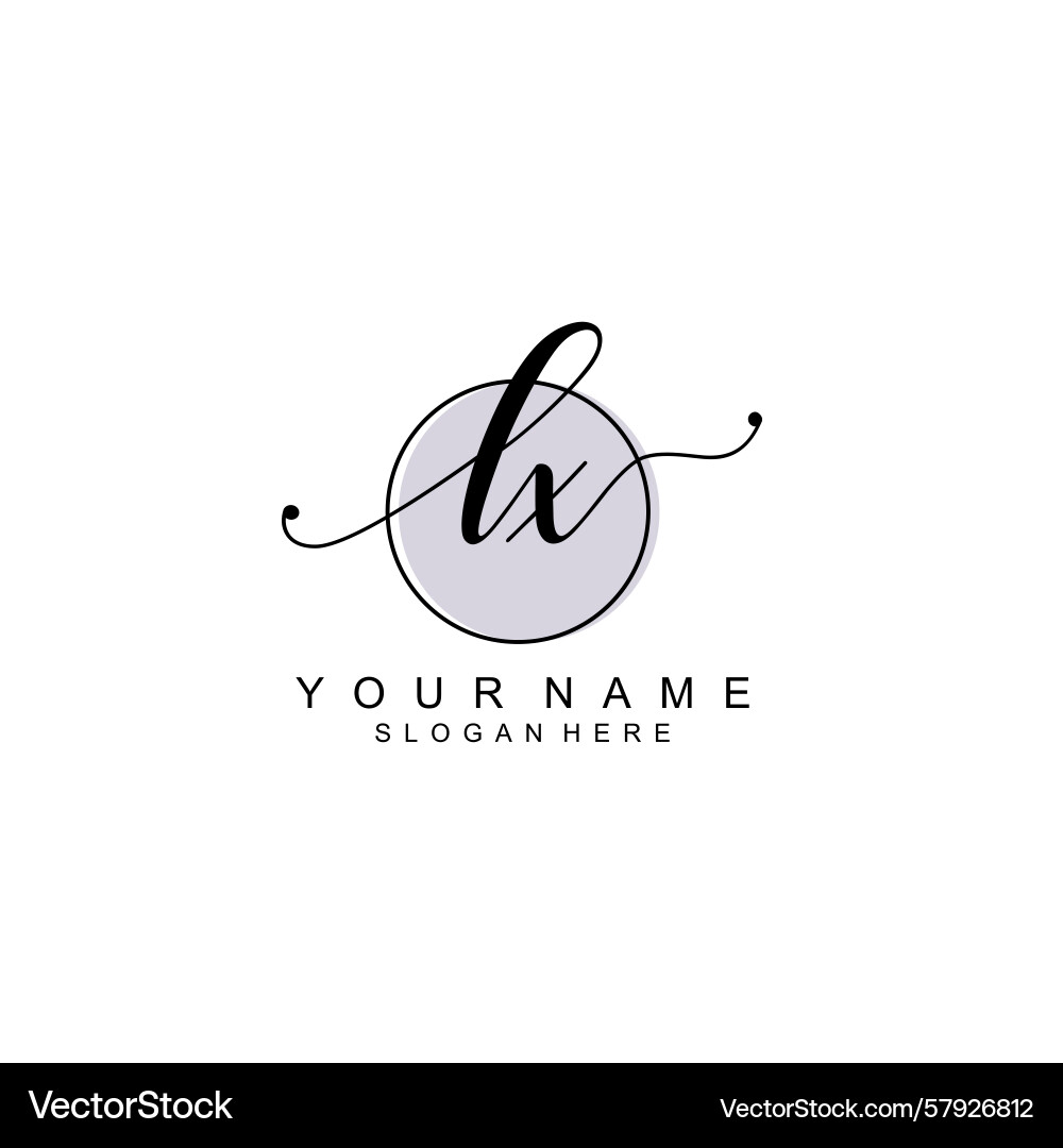 Handwriting logo concepts with initial lx Vector Image