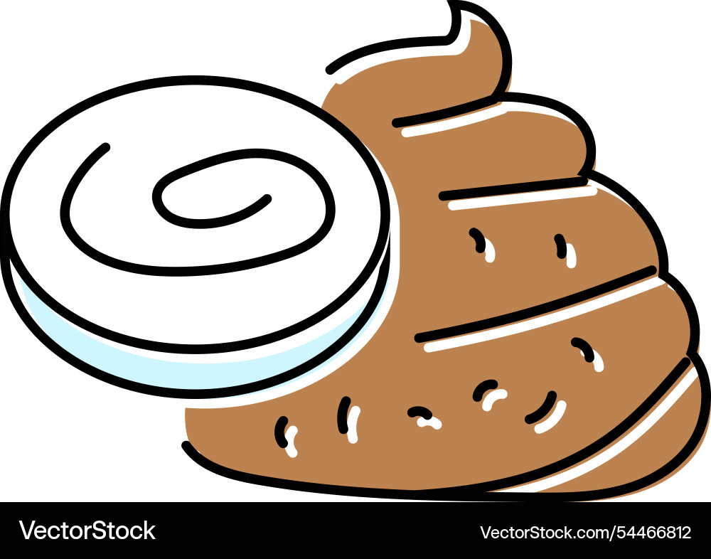 Infested stool sample color icon Infested stool sample color icon Vector Image