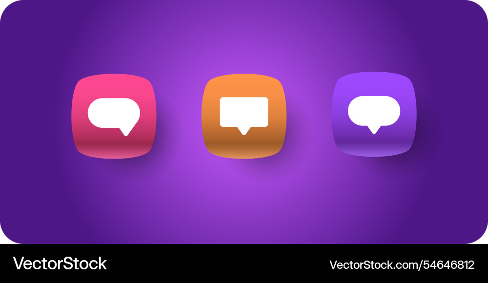 Set icons a text message online chat Set icons a text message online chat vector image