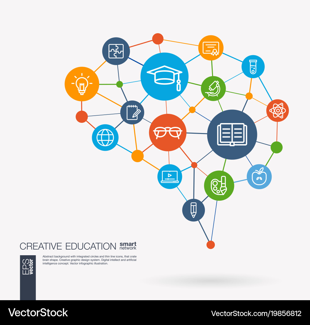 Smart Learning Network Vector Image