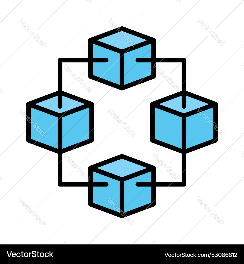 Well designed icon of blockchain in modern style Vector Image