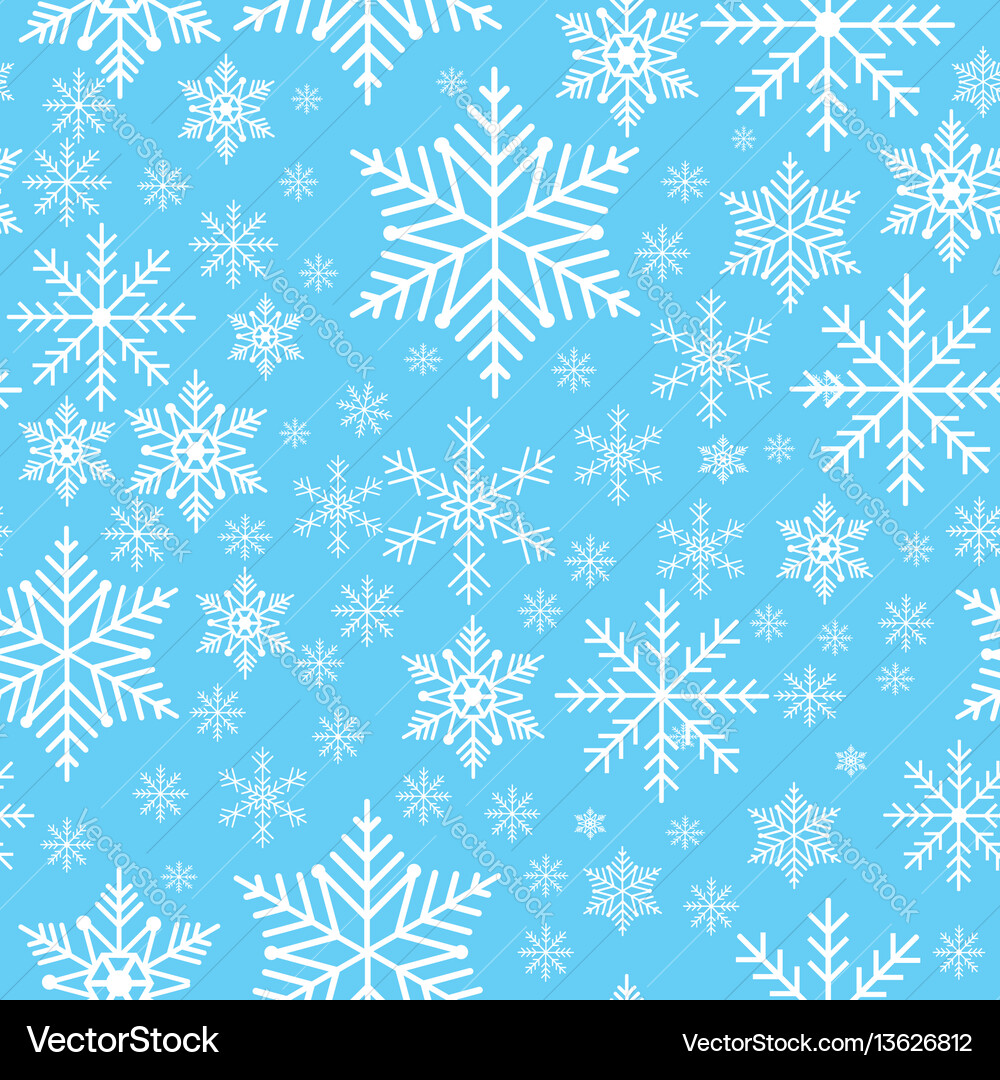 Winter Snowflakes Seamless Pattern – Royalty-Free Vector | VectorStock