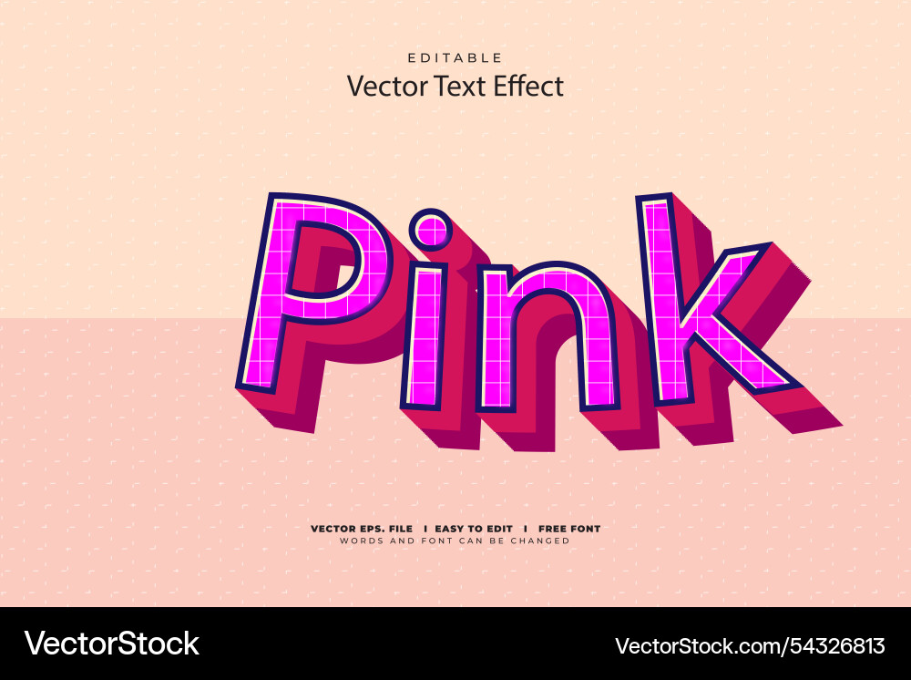 3d text effect editable 3d text effect editable vector image